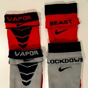 Nike Elite Vapor Socks Lot 2 Pairs Sz L M8-12 W10-13